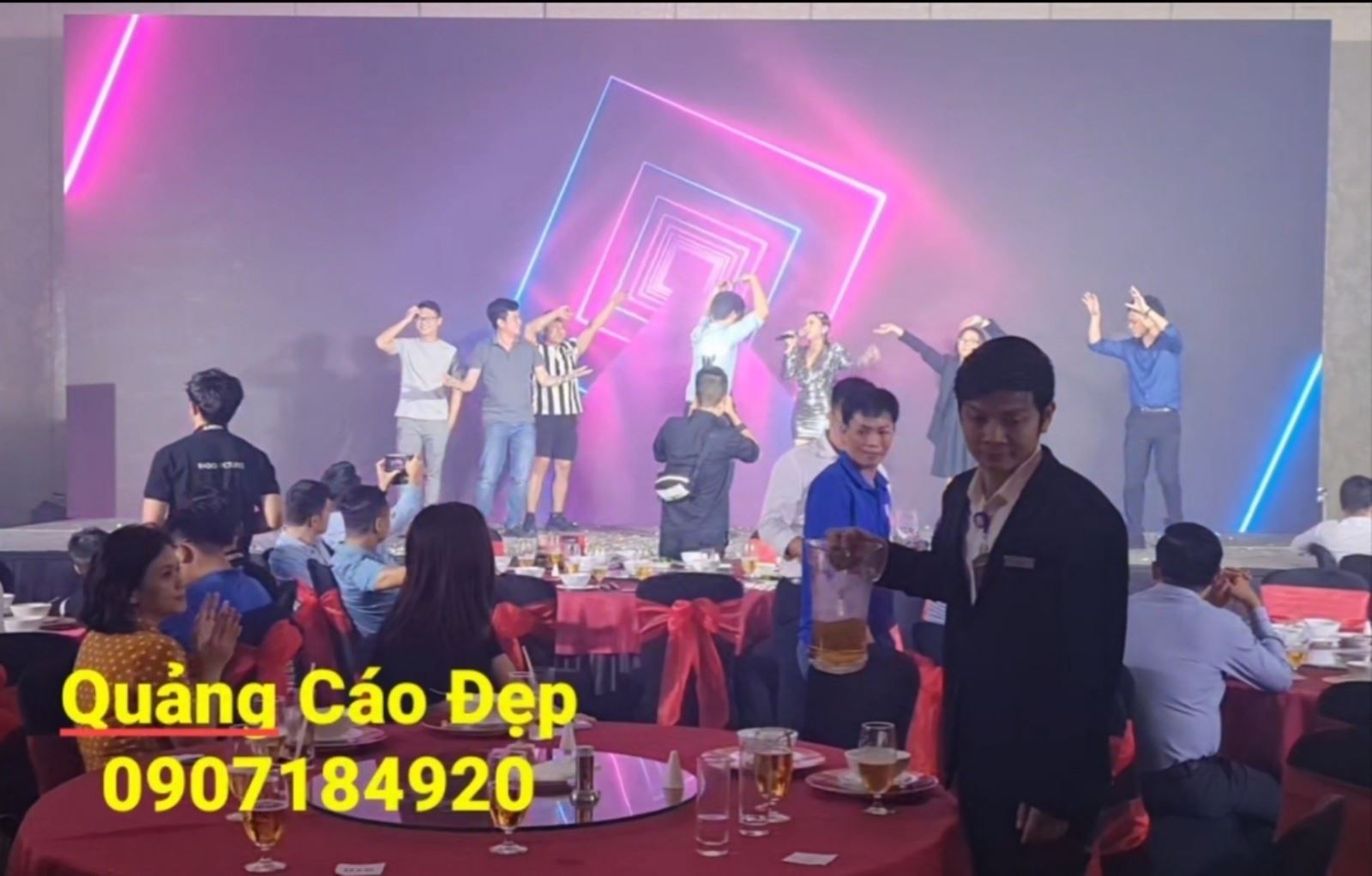 Màn hình led P.3 tại phòng hội nghị tiệc cưới Hồ Tràm