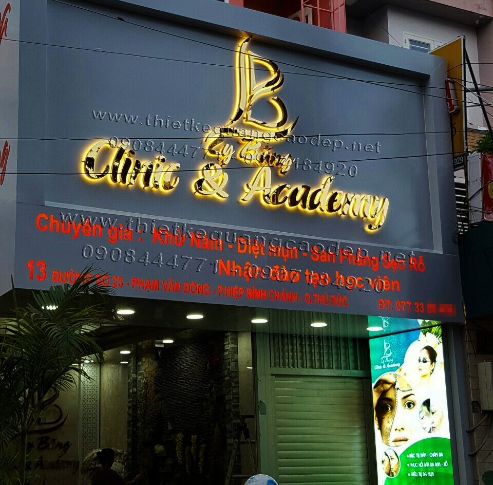 bảng hiệu spa - clinic