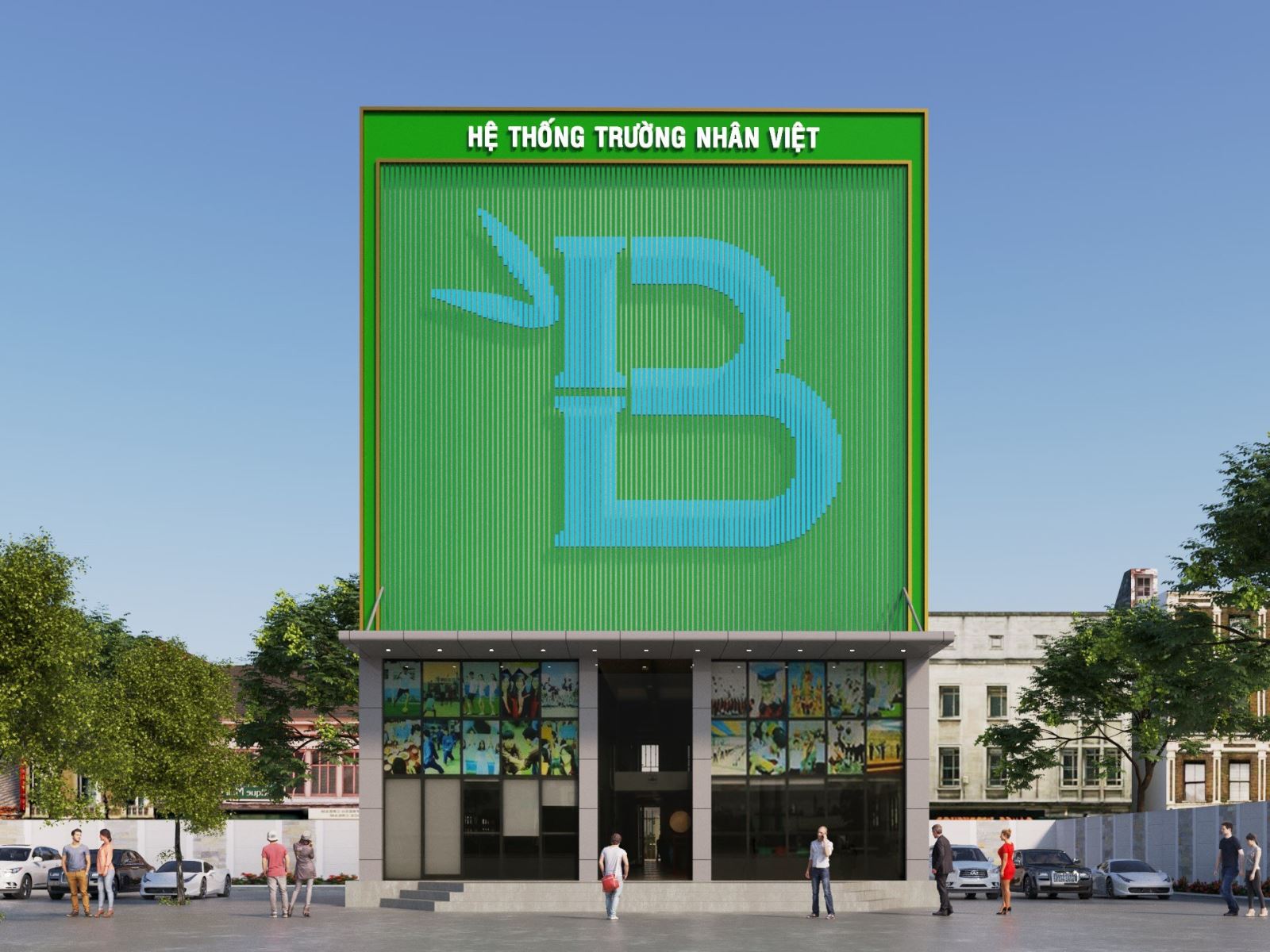 Bảng hiệu Trường Học Nhân Việt