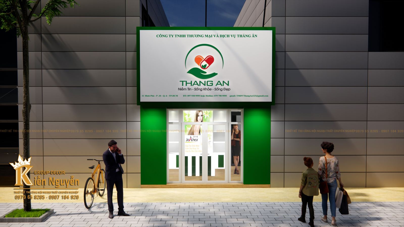 Bảng hiệu Shop mỹ phẫm Thắng An