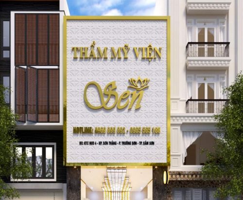 Bảng hiệu Thẩm Mỹ Viện Sen