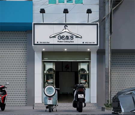 Bảng hiệu thời trang NỮ GEM
